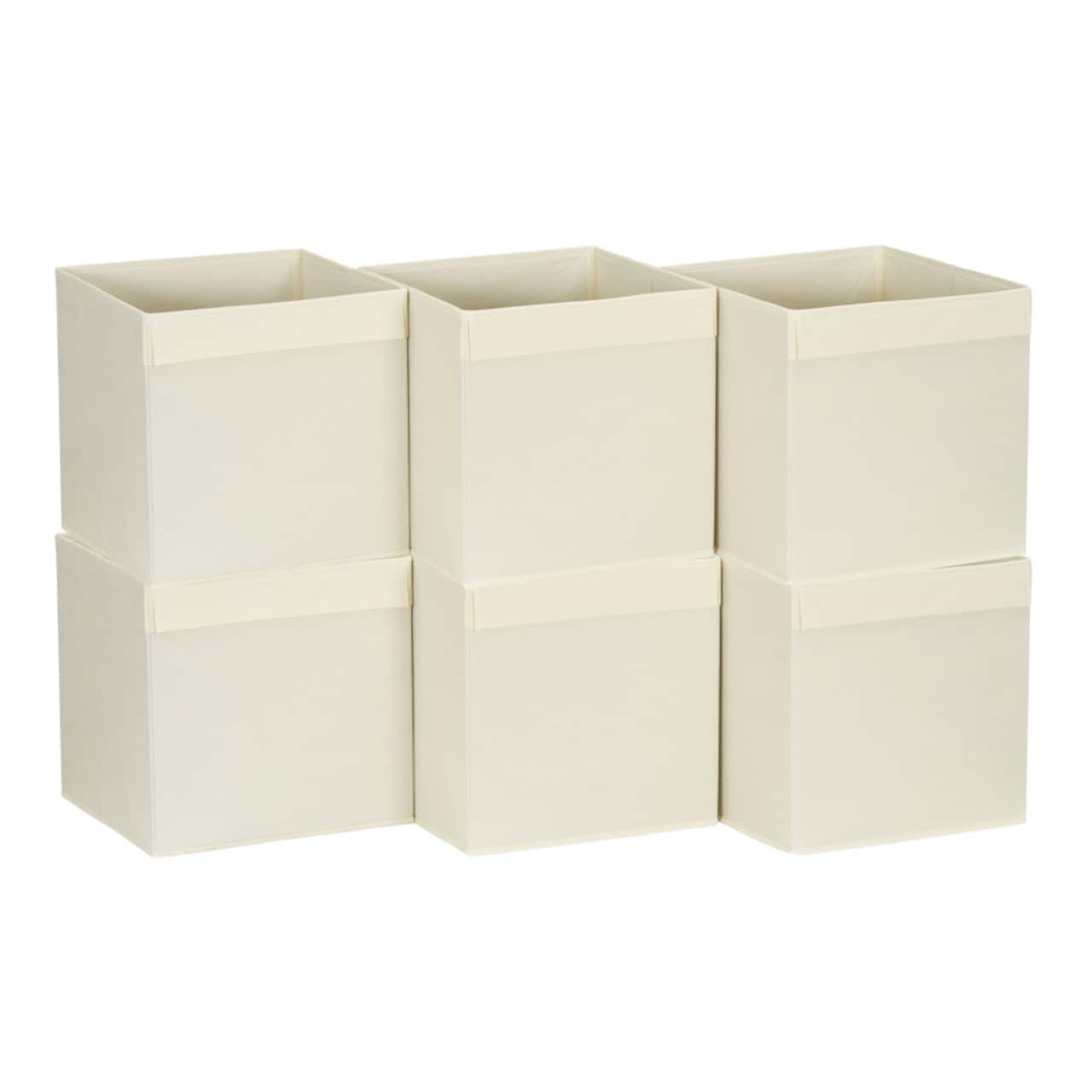 Household Essentials 11" Storage Cubes with Lip Handles, 6ct.
